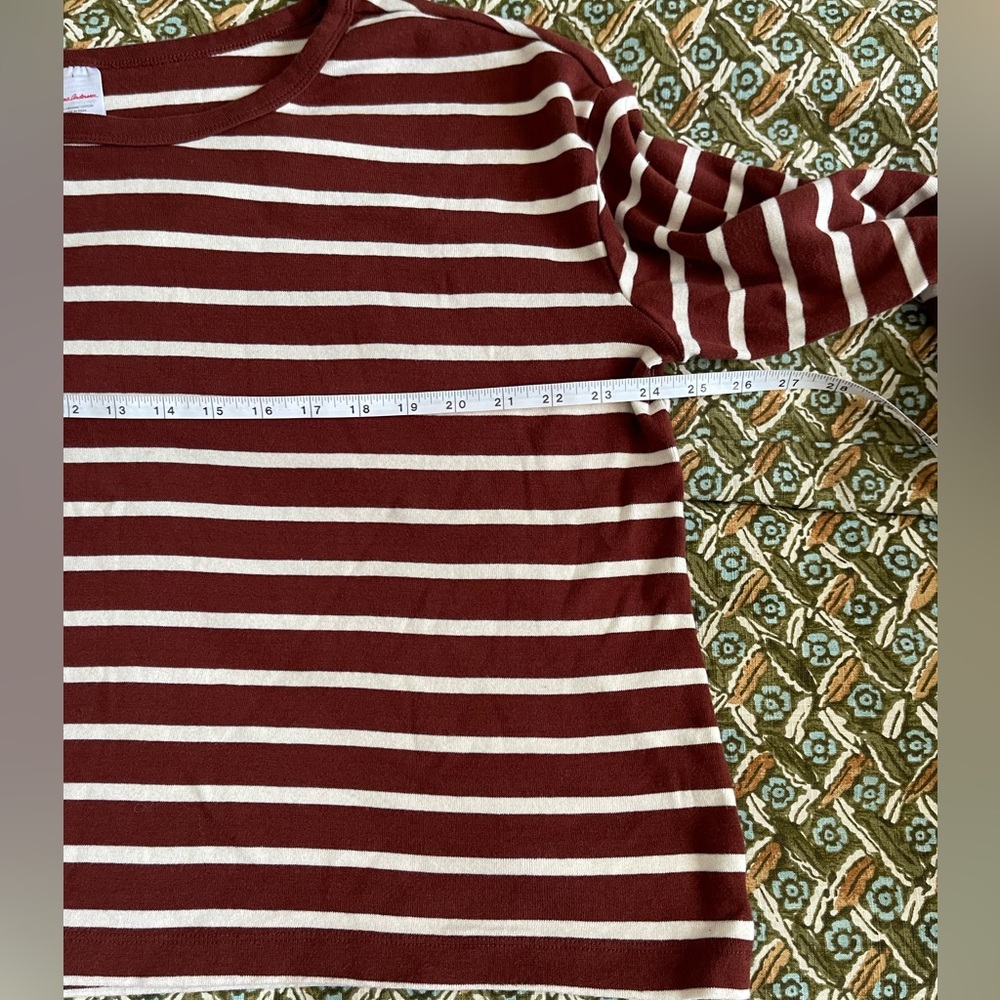 Hanna Anderson Women’s Striped Brown and White Loungewear Set - Picture 4 of 11